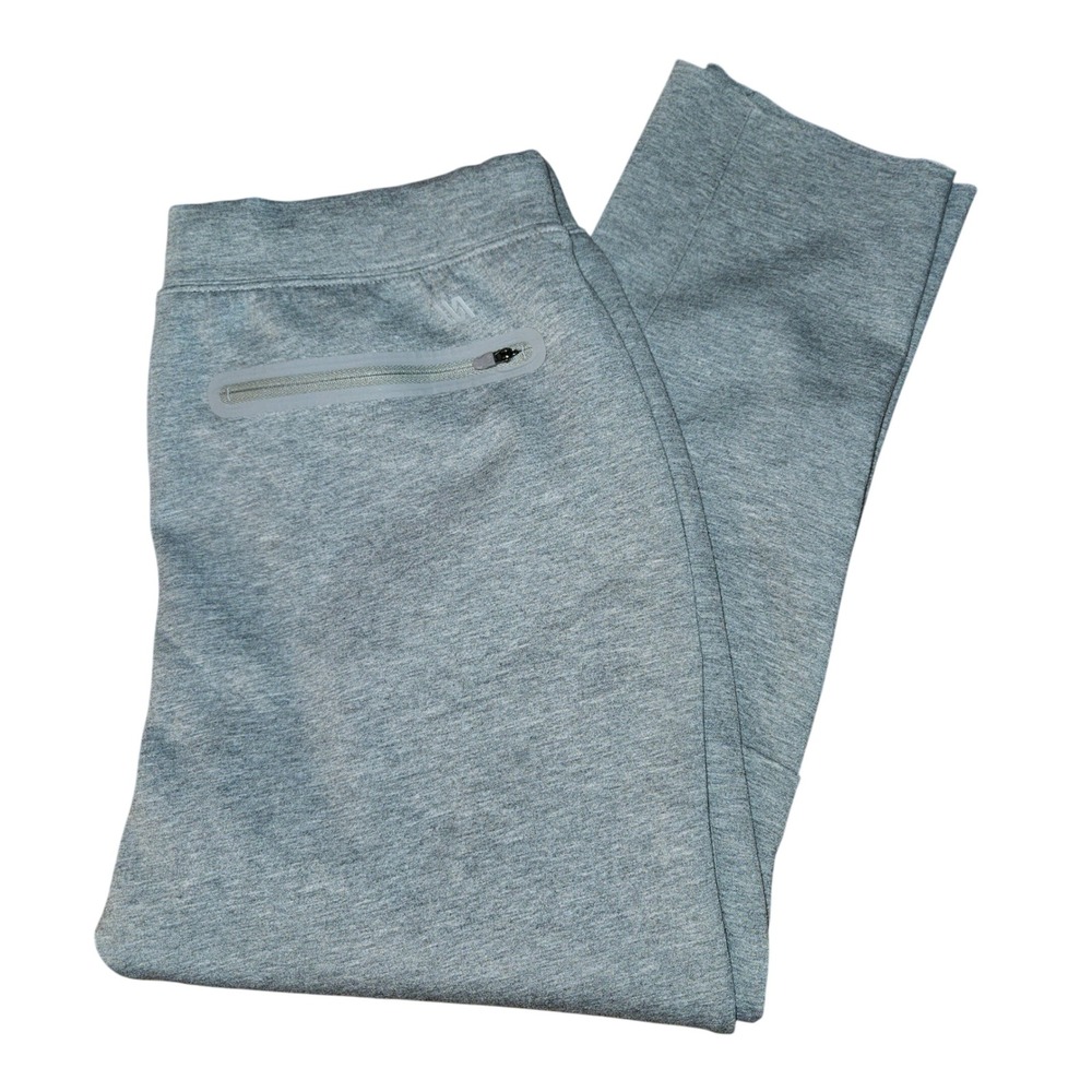 VRST Grey Heathered Performance Joggers Womens Medium Drawstring Zip Pockets